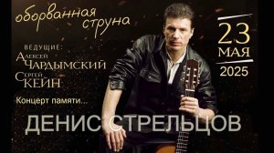 Оборванная струна...
Концерт памяти Дениса Стрельцова (21.12.1961 - 23.05.2024)